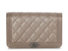Chanel Bronze Quilted Caviar Boy Wallet on Chain WOC