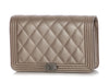 Chanel Bronze Quilted Caviar Boy Wallet on Chain WOC