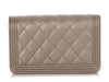 Chanel Bronze Quilted Caviar Boy Wallet on Chain WOC