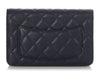 Chanel Dark Blue Quilted Caviar Wallet on Chain