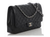 Chanel Maxi Black Quilted Caviar Classic Double Flap
