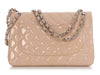 Chanel Jumbo Beige Quilted Patent Classic Double Flap