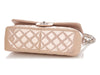 Chanel Jumbo Beige Quilted Patent Classic Double Flap