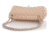 Chanel Jumbo Beige Quilted Patent Classic Double Flap