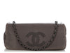 Chanel Gray Lambskin Flap Shoulder Bag