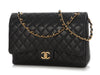 Chanel Maxi Black Quilted Caviar Classic Double Flap