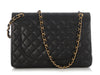 Chanel Maxi Black Quilted Caviar Classic Double Flap