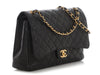 Chanel Maxi Black Quilted Caviar Classic Double Flap