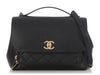 Chanel Large Black Part-Quilted Caviar Business Affinity Flap