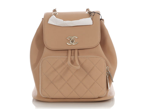 Chanel Beige Caviar Affinity Backpack