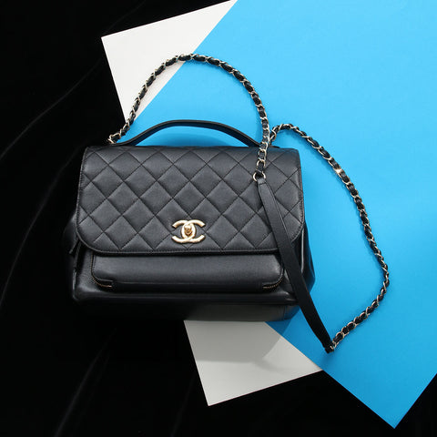 Chanel Large Black Caviar Business Affinity Flap