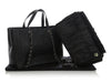 Chanel Large Black Part-Quilted Soft Calfskin Shopping Tote
