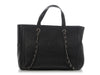Chanel Large Black Part-Quilted Soft Calfskin Shopping Tote
