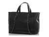 Chanel Large Black Part-Quilted Soft Calfskin Shopping Tote
