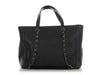 Chanel Large Black Part-Quilted Soft Calfskin Shopping Tote