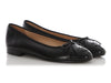 Chanel Black Cap Toe Ballerina Flats
