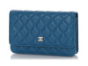 Chanel Blue Quilted Caviar Wallet on Chain WOC
