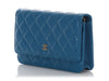 Chanel Blue Quilted Caviar Wallet on Chain WOC