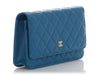 Chanel Blue Quilted Caviar Wallet on Chain WOC