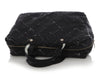 Chanel Vintage Large Black Nylon Travel Line Boston Bag