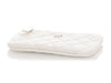 Chanel Small White Quilted Caviar Zipped Case