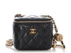 Chanel Mini Black Lambskin Pearl Crush Vanity Crossbody