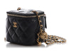 Chanel Mini Black Lambskin Pearl Crush Vanity Crossbody