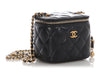 Chanel Mini Black Lambskin Pearl Crush Vanity Crossbody