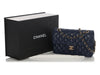Chanel Small Navy Quilted Caviar Double Flap Classic