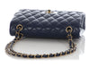 Chanel Small Navy Quilted Caviar Double Flap Classic