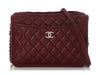 Chanel Small Burgundy Quilted Calfskin Camera Bag