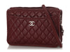 Chanel Small Burgundy Quilted Calfskin Camera Bag
