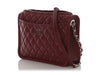 Chanel Small Burgundy Quilted Calfskin Camera Bag