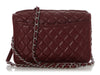 Chanel Small Burgundy Quilted Calfskin Camera Bag