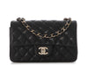 Chanel Mini Black Quilted Caviar Rectangular Classic