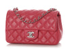 Chanel Mini Pink Quilted Lambskin Rectangular Classic