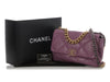 Chanel Large Purple Quilted Calfskin 19 Flap