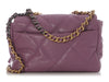 Chanel Large Purple Quilted Calfskin 19 Flap