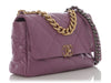 Chanel Large Purple Quilted Calfskin 19 Flap
