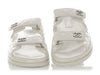 Chanel White Lambskin Dad Sandals