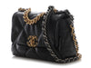 Chanel Small Black Quilted Calfskin 19 Flap