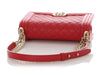 Chanel Old Medium Red Quilted Caviar Boy Bag