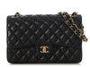 Chanel Jumbo Black Quilted Lambskin Classic Double Flap