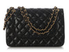 Chanel Jumbo Black Quilted Lambskin Classic Double Flap