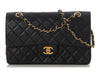 Chanel Vintage Medium Black Quilted Lambskin Classic Double Flap