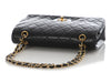 Chanel Vintage Medium Black Quilted Lambskin Classic Double Flap