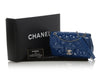 Chanel Small Blue Quilted Patent Coco Shine Flap