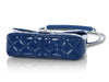 Chanel Small Blue Quilted Patent Coco Shine Flap