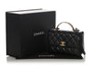 Chanel Small Black Quilted Lambskin Flap Bag with Top Handle