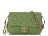 Chanel Small Green Quilted Lambskin Flap